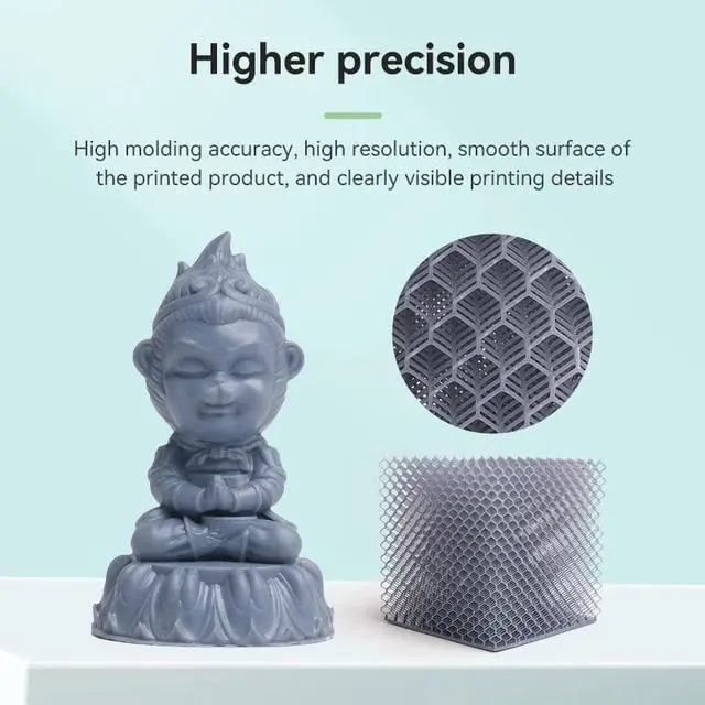 Alt view image 4 of 6 - eSUN Plant-Based Pro 3D Printer Rapid Resin, 405nm LCD UV-Curing High Precision PLA Based Resin Photopolymer Resin for Monochrome Screen 3D Printer Beige 0.5KG