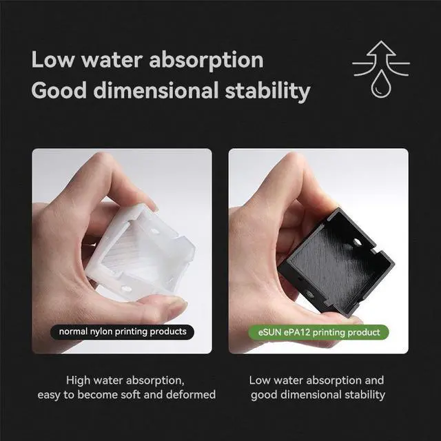 Alt view image 3 of 6 - eSUN Super Enhanced Carbon Fiber Filled Nylon Filament 1.75mm, Upgraded PA12 CF 3D Printer Filament, 1KG Spool 3D Printing Filament for 3D Printers, Natural