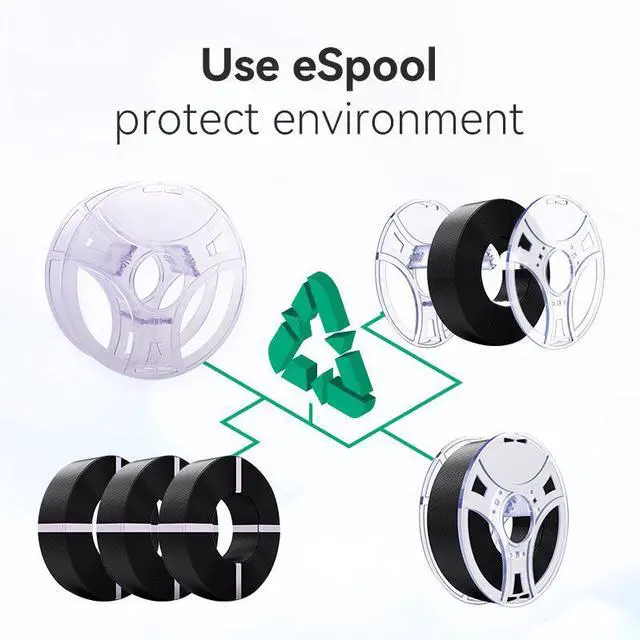Alt view image 5 of 7 - eSUN PLA+ Refilament 1.75mm, 3D Printer Refill PLA Plus, Dimensional Accuracy +/- 0.03mm, 1KG Spoolless 3D Printing Filament for 3D Printers, Cold White,No Spools