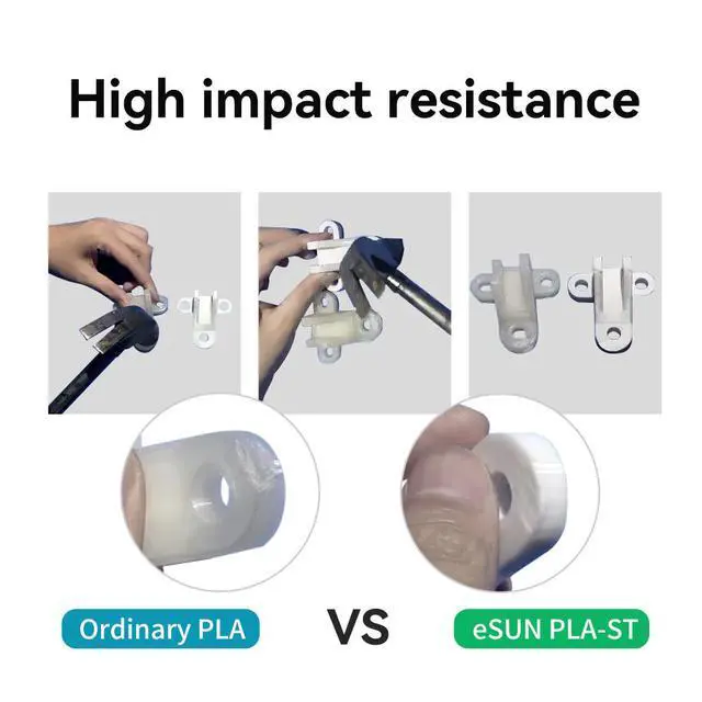 Alt view image 4 of 7 - eSUN Super Tough PLA Filament 1.75mm, 3D Printer Filament PLA-ST, Dimensional Accuracy +/- 0.05mm, 1KG Spool (2.2 LBS) 3D Printing Filament for 3D Printers, Natural