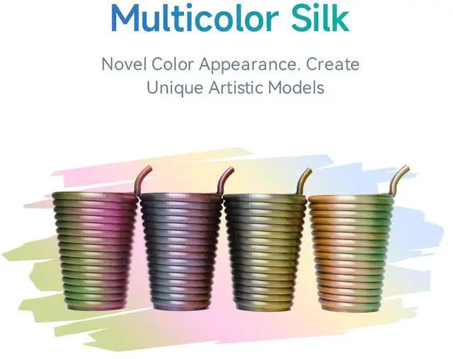 Alt view image 3 of 6 - eSUN Silk Magic PLA Filament 1.75mm, Shiny Silk Dual Color Co Extrusion 3D Printer Filament, 1KG (2.2 LBS) Spool 3D Printing Color Change Filament for 3D Printers, Red Blue