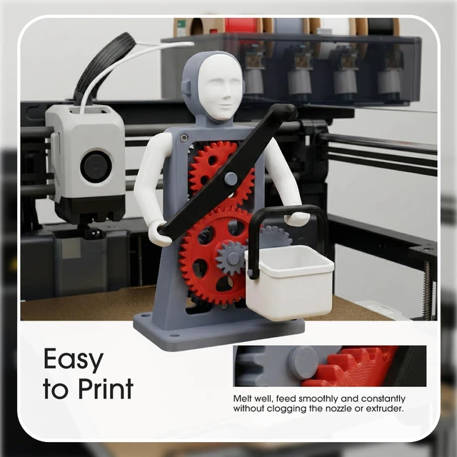 Alt view image 6 of 7 - eSUN PLA+ Filament 3D Printer Filament 10KG Classic 10 Colors Bundle,PLA Plus 1.75mm, 10 x 1KG Spools, High Toughness, Clog-Free, Dimensional Accuracy +/- 0.03mm