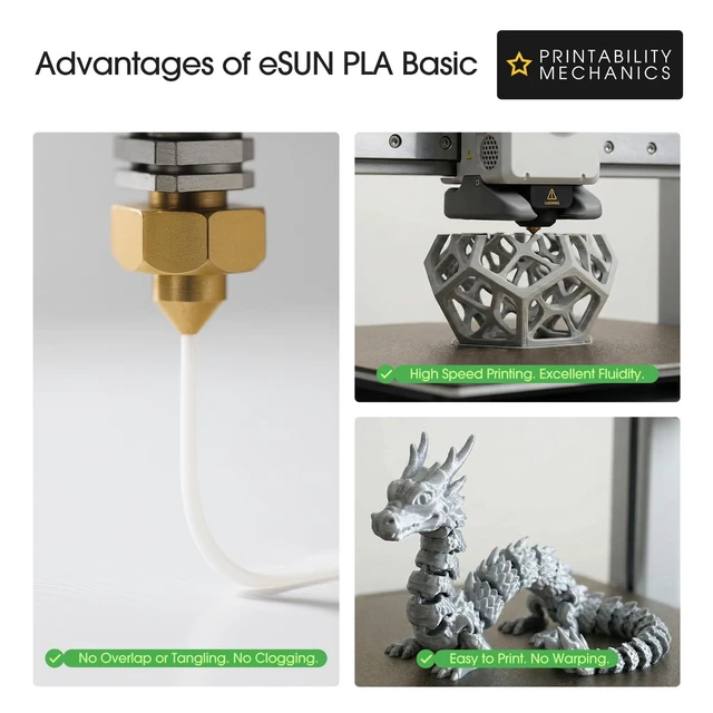 Alt view image 5 of 6 - eSUN PLA Basic Filament 1.75mm 3D Printer Filament Bundle 4KG,High Speed PLA 1KG per Spool,4 Pack 3D Printing Filament for 3D Printers, Fire Engine Red+Blue+Cold White+Black