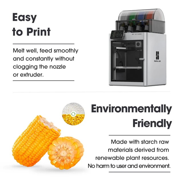 Alt view image 2 of 6 - eSUN PLA+ Filament 3D Printer Filament PLA Plus 3KG Black,Enhanced Toughness, PLA Plus 1.75mm, Dimensional Accuracy +/- 0.03mm, 3KG Spool (6.6 LBS) 3D Printing Filament