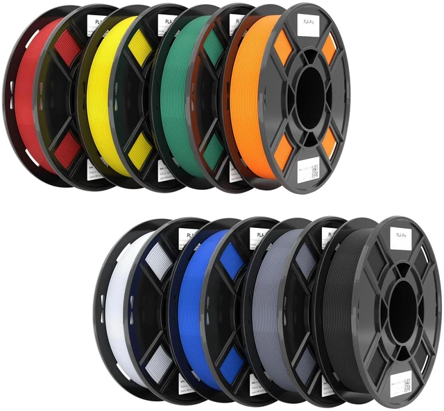 Main image of eSUN PLA+ 3D Printer Filament Bundle PLA Plus Filament 1.75mm Multicolor PLA Vacuum Packed, 0.25kg per Spool, 8 Pack, 2kg Total