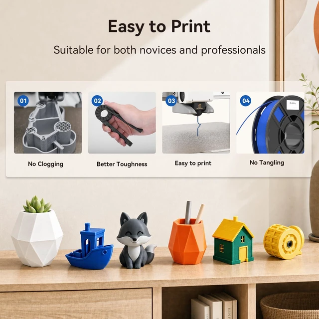 Alt view image 2 of 7 - eSUN PLA+ 3D Printer Filament Bundle PLA Plus Filament 1.75mm Multicolor PLA Vacuum Packed, 0.25kg per Spool, 8 Pack, 2kg Total