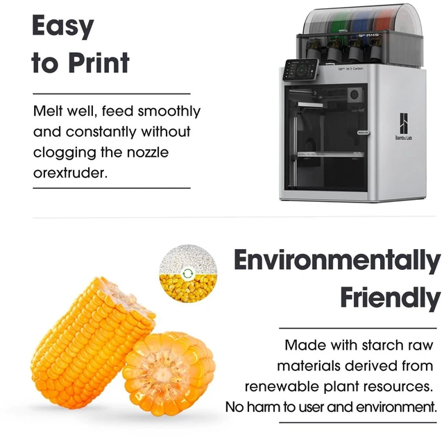 Alt view image 6 of 7 - eSUN CMYK PLA+ Filament 1KG*4 Bundle 1.75mm 3D Printer Filament PLA Plus,Dimensional Accuracy +/- 0.03mm CMYK Color Lithophane 3D Printing Filament Full Spectrum Compatible