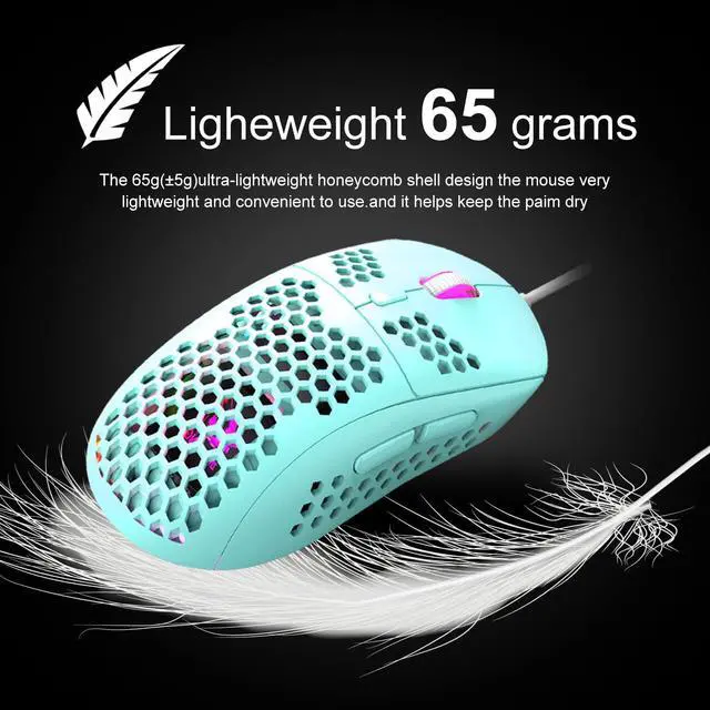 Alt view image 4 of 7 - 60% Gaming Keyboard and Mouse Combo Samll Mini RGB Backlight Mechanical Feeling and Honeycomb Optical Mouse, Mouse pad for Gamers and Typists