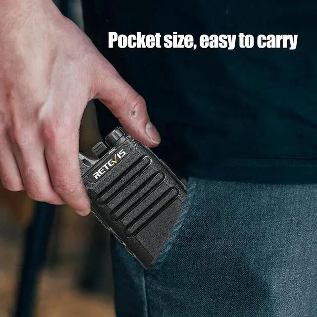 Alt view image 6 of 7 - RT22 2 Way Radios Walkie Talkies,Rechargeable Long Range Two Way Radio, USB C VOX Small Emergency 2 Pin Earpiece Headset,for School Retail Church Restaurant (Packed in Pairs with 5 Boxes)