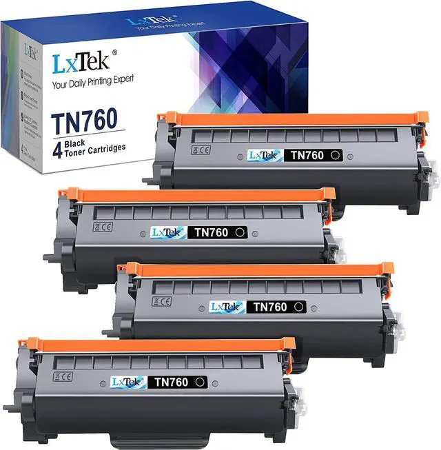 Main image of LxTek Compatible Toner Cartridge Replacement  TN760 TN 760 TN730 TN 730 to Compatible with MFC-L2710DW HL-L2350DW HL-L2370DWXL MFC-L2750DW HL-L2395DW MFC-L2690DW Tray (Black, 4 Pack)