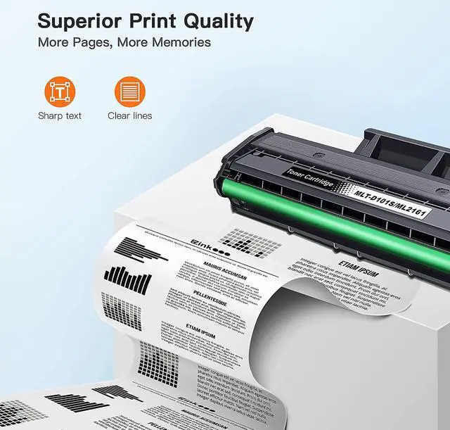 Alt view image 6 of 7 - E-Z Ink (TM) Compatible Toner Cartridge Replacement for Samsung 101 MLT-D101S to use with ML-2165W SCX-3405W SCX-3405FW ML-2165 SF-760P (3 Black)