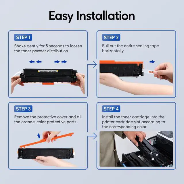 Alt view image 4 of 6 - Ennovor Compatible Toner Cartridge Replacement for Canon 054 054H CRG-054 to use with Canon Color ImageClass LBP622Cdw MF642Cdw MF643Cdw MF644Cdw MF640C Printer (Black, Cyan, Magenta, Yellow)