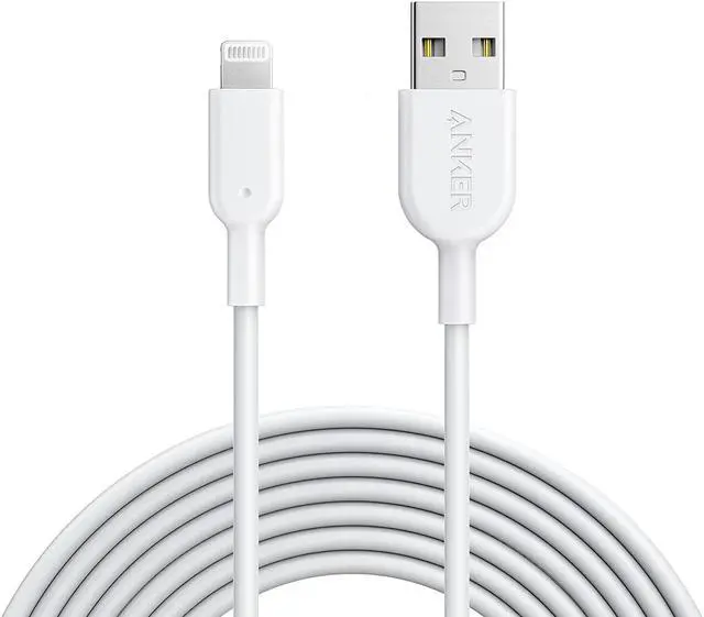 Main image of Anker iPhone Charger Cable, Powerline II Lightning Cable (10ft), Durable Cable, MFi Certified for iPhone X / 8/8 Plus /7/7 Plus / 6/6 Plus / 5s (White), iPad 8, and More