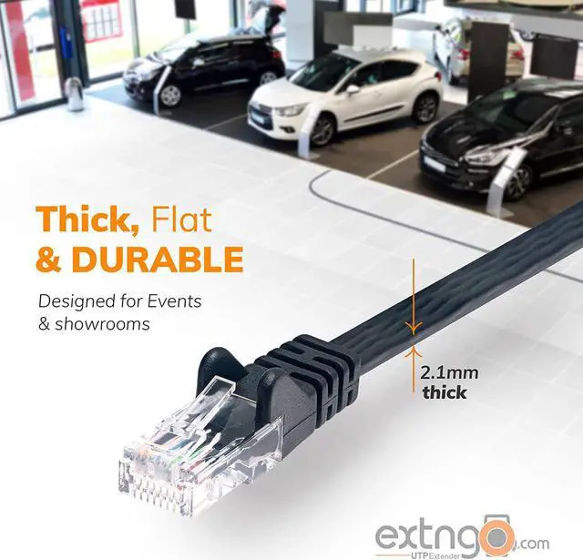 Alt view image 4 of 6 - EXTNGO Retractable Network Cable Extender, 50 Ft (15 Meter) CAT 6 Ethernet Cable Flat-Portable 1Gbps Data Speed-Swiftly Setup Temp Networks-Cascadable Male-Female RJ45 Connector-UTP Cable Reel