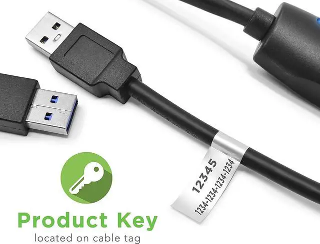 Alt view image 3 of 6 - Plugable USB 3.0 Transfer Cable, Unlimited Use, Transfer Data Between 2 Windows PC's, Compatible with Windows 11, 10, 8.1, 8, 7, Vista, XP, Bravura Easy Computer Sync Software Included
