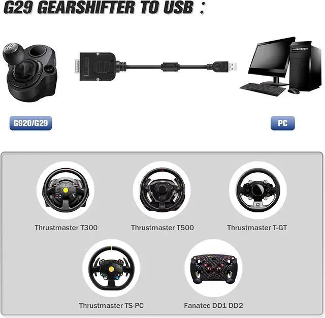Alt view image 4 of 7 - for Logitech G29 Gearshift to USB Cable Adapter Modification Part Accessories