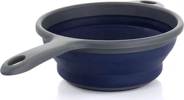Alt view image 2 of 7 - Oster Bluemarine Collapsible Polypropylene Colander with Handle in Navy