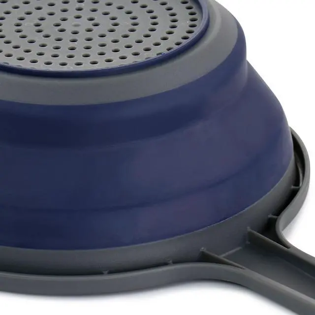 Alt view image 5 of 7 - Oster Bluemarine Collapsible Polypropylene Colander with Handle in Navy