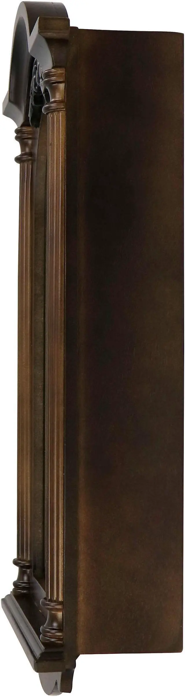 Alt view image 2 of 8 - Bedford Clock Collection Noah 22 Inch Chestnut Wood Chiming Pendulum Wall Clock