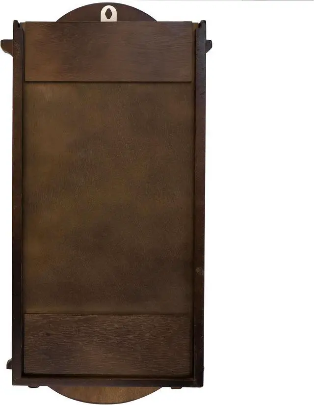 Alt view image 3 of 8 - Bedford Clock Collection Noah 22 Inch Chestnut Wood Chiming Pendulum Wall Clock