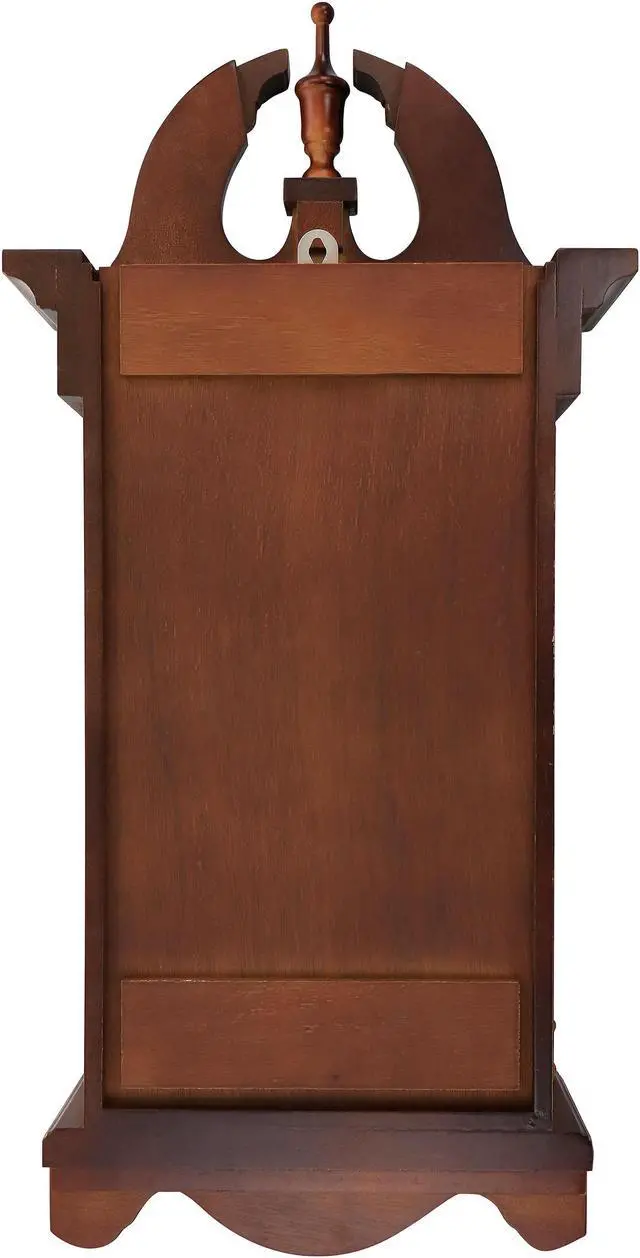 Alt view image 4 of 7 - Bedford Clock Collection Redwood Tambour Mantel Clock with Chimes