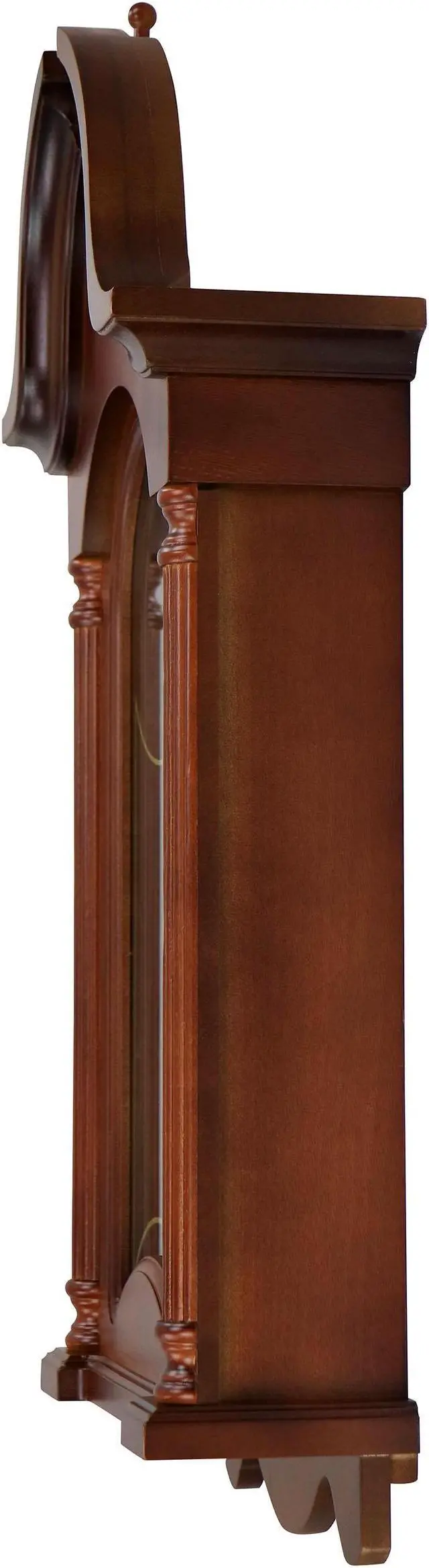 Alt view image 3 of 7 - Bedford Clock Collection Redwood Tambour Mantel Clock with Chimes