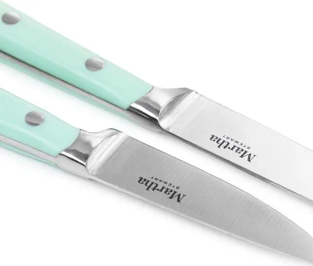 Alt view image 5 of 6 - Oster 62377.05 5 Piece Granger Cutlery Set with Halfmoon Natural Wood Block