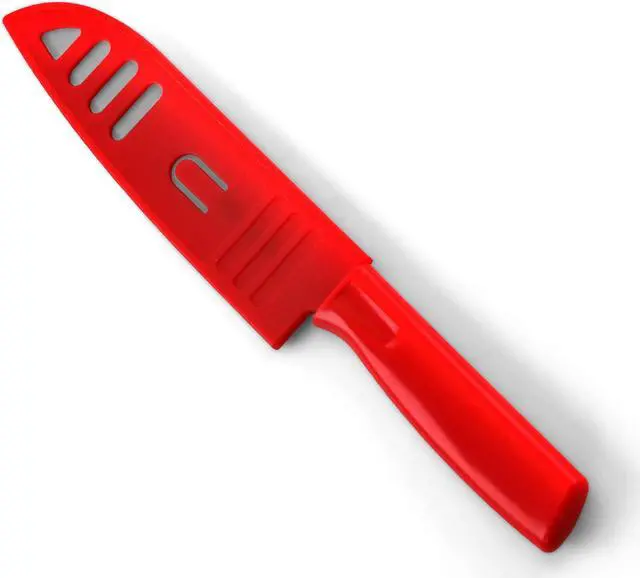 Alt view image 3 of 7 - Gibson Everyday Grantville 4 Piece 6 Inch Santoku Knife with Sheath in Assorted Colors