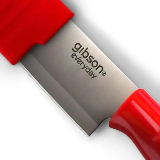 Alt view image 4 of 7 - Gibson Everyday Grantville 4 Piece 6 Inch Santoku Knife with Sheath in Assorted Colors