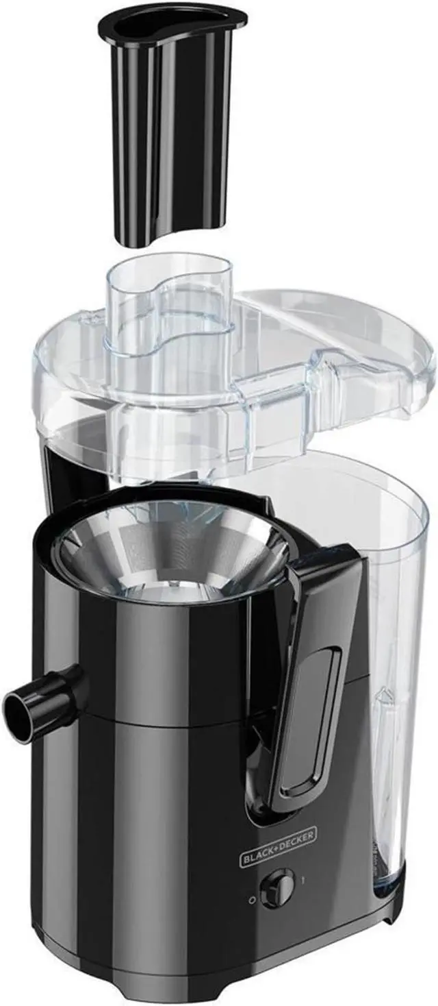 Alt view image 13 of 13 - BLACK+DECKER JE2400BD 400-Watt Fruit and Vegetable Juice Extractor with Space Saving Design, Black