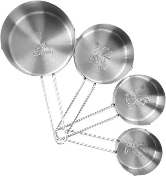 Alt view image 5 of 8 - MegaChef 14 Piece Stainless Steel Measuring Cup and Spoon Set with Mixing Bowls
