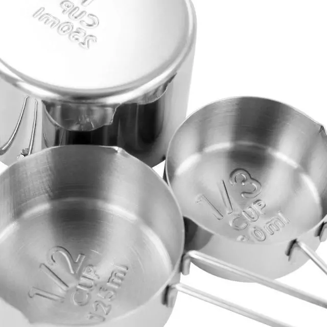 Alt view image 7 of 8 - MegaChef 14 Piece Stainless Steel Measuring Cup and Spoon Set with Mixing Bowls
