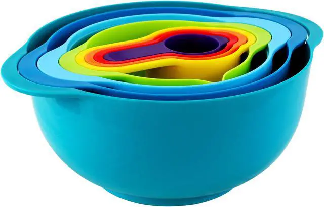 Alt view image 5 of 7 - MegaChef Multipurpose Stackable Mixing Bowl and Measuring Cup Set