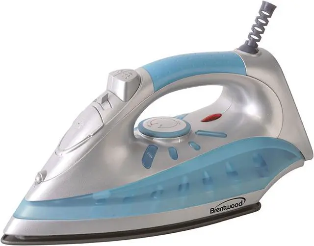 Alt view image 9 of 11 - Brentwood Nonstick Steam/dry; Spray Iron With Silver Finish BTWMPI60