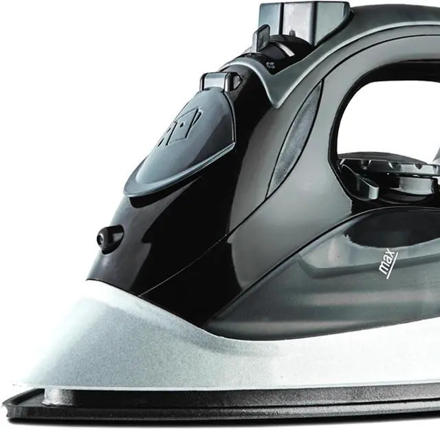 Alt view image 14 of 18 - Brentwood Appliances MPI-59B Power Nonstick Steam Iron with Retractable Cord, Black