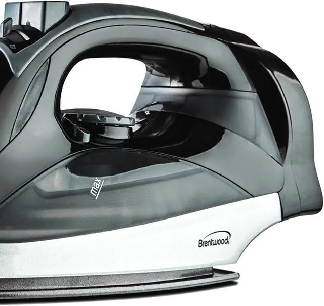 Alt view image 15 of 18 - Brentwood Appliances MPI-59B Power Nonstick Steam Iron with Retractable Cord, Black