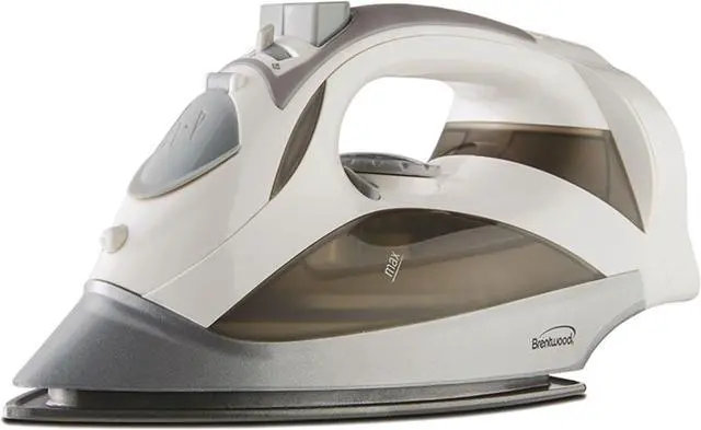 Alt view image 10 of 15 - BRENTWOOD MPI-59W Steam Iron with Retractable Cord, White