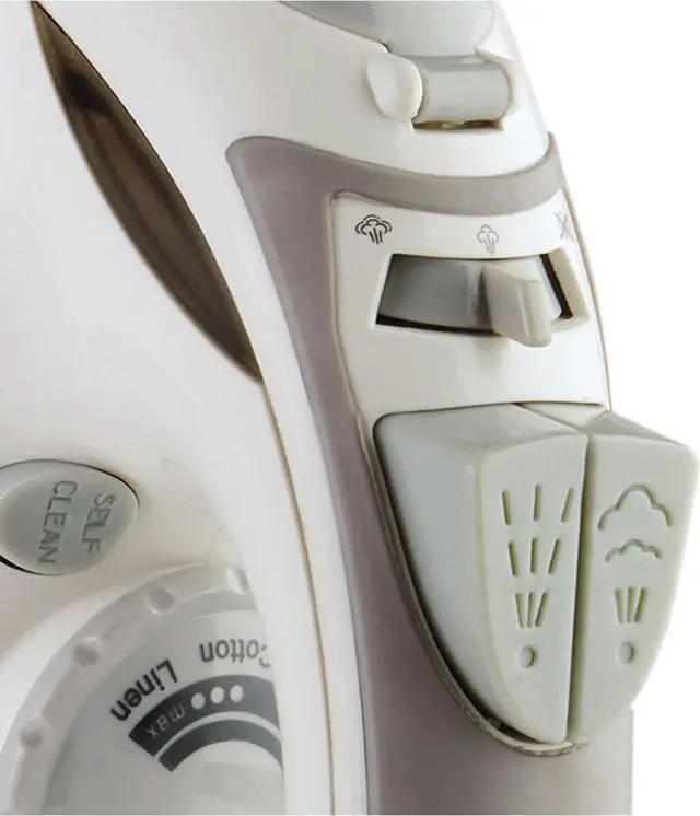 Alt view image 15 of 15 - BRENTWOOD MPI-59W Steam Iron with Retractable Cord, White