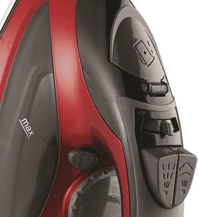 Alt view image 8 of 10 - Brentwood Appliances MPI-90R Steam Iron with Auto Shutoff (Red)