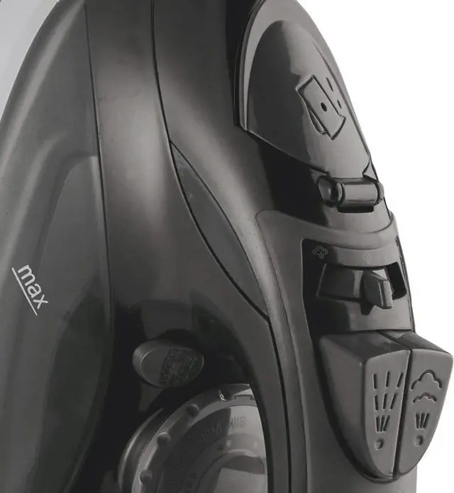 Alt view image 9 of 10 - Brentwood MPI-90B Power Stainless Steam Iron with Auto Shut-Off  Black