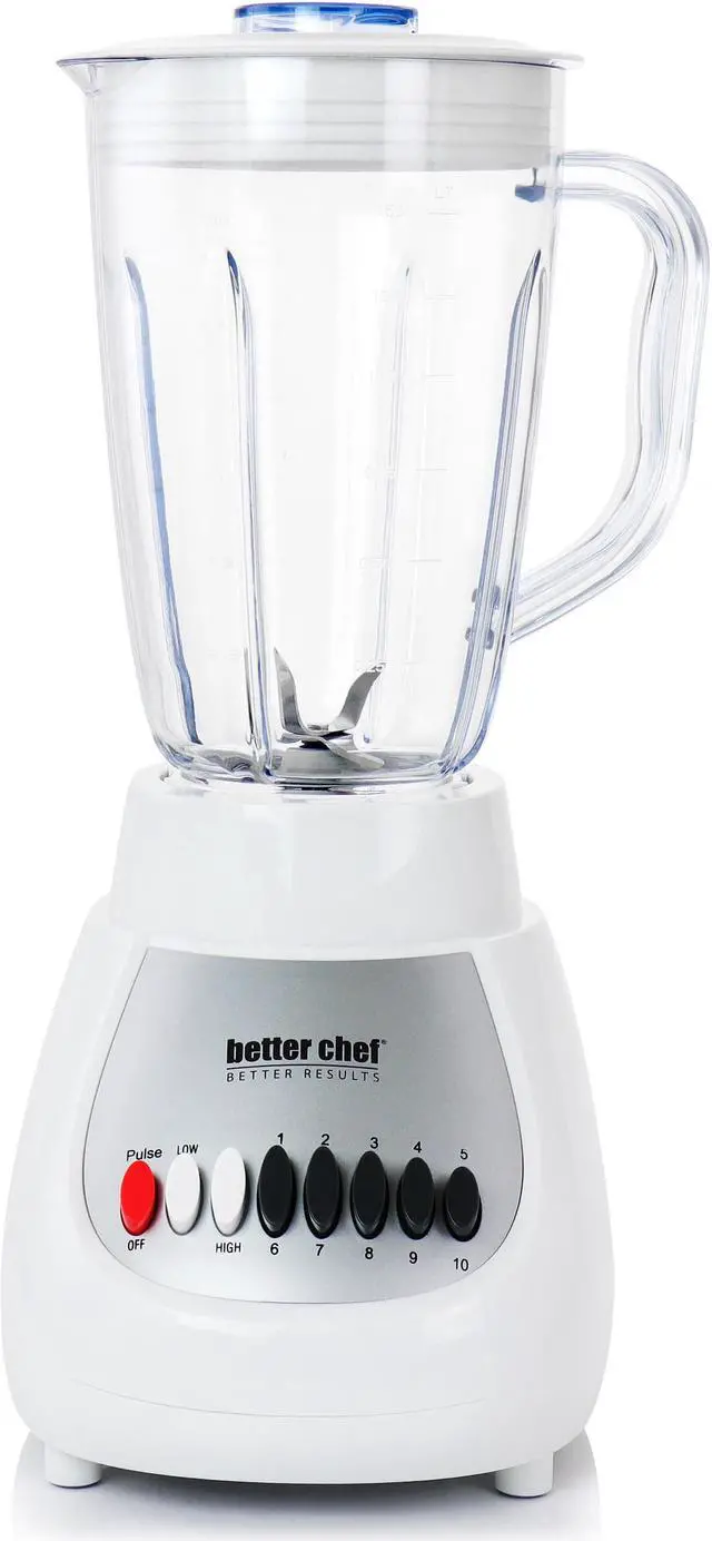 Alt view image 2 of 8 - The Better Chef 10 Speed 350 Watt Plastic Jar Blender in White