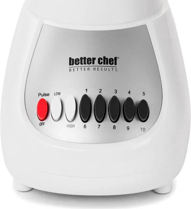 Alt view image 5 of 8 - The Better Chef 10 Speed 350 Watt Plastic Jar Blender in White