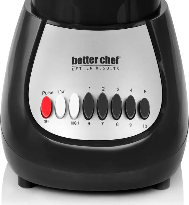 Alt view image 6 of 9 - Better Chef 10 Speed 350 Watt Plastic Jar Blender in Black