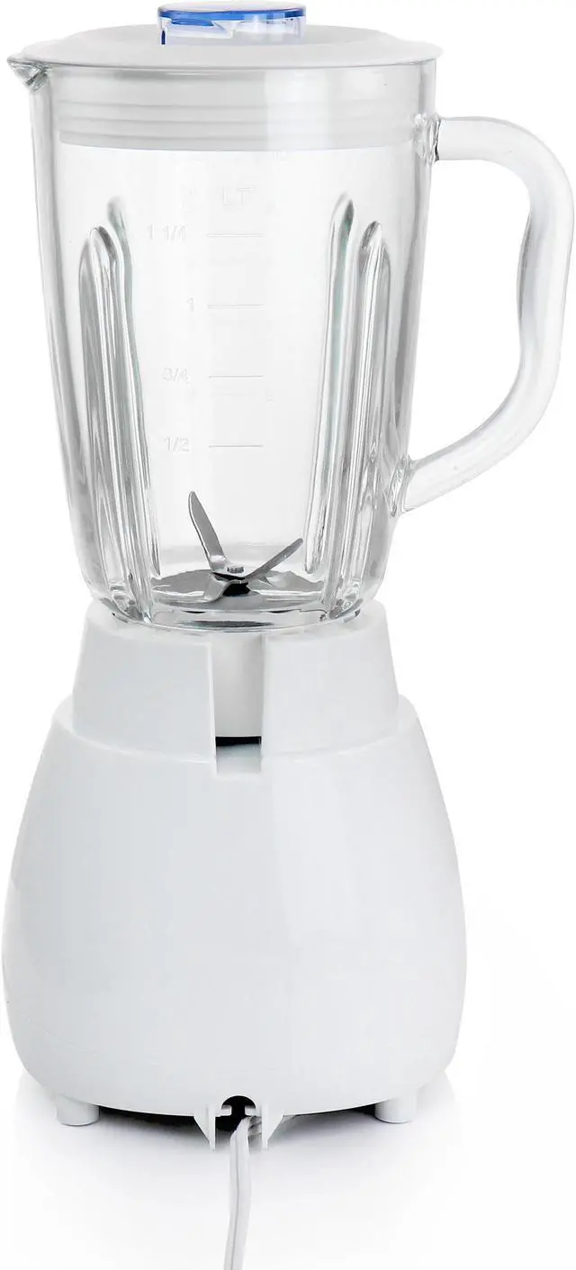 Alt view image 3 of 9 - Better Chef 10-Speed 350 Watt 42 Ounce Glass Jar Blender in White/Silver
