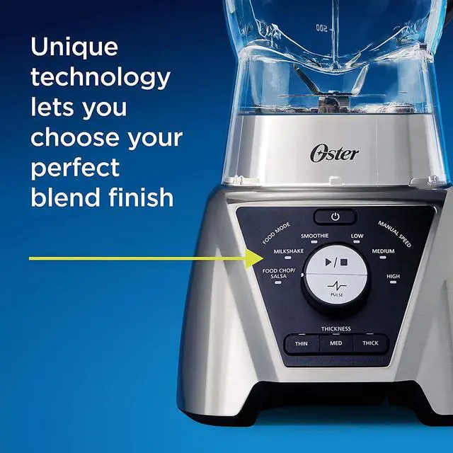 Alt view image 3 of 8 - oster blstts-cb2-000 pro blender with texture select settings, 2 blend-n-go cups and tritan jar, 64 ounces, brushed nickel