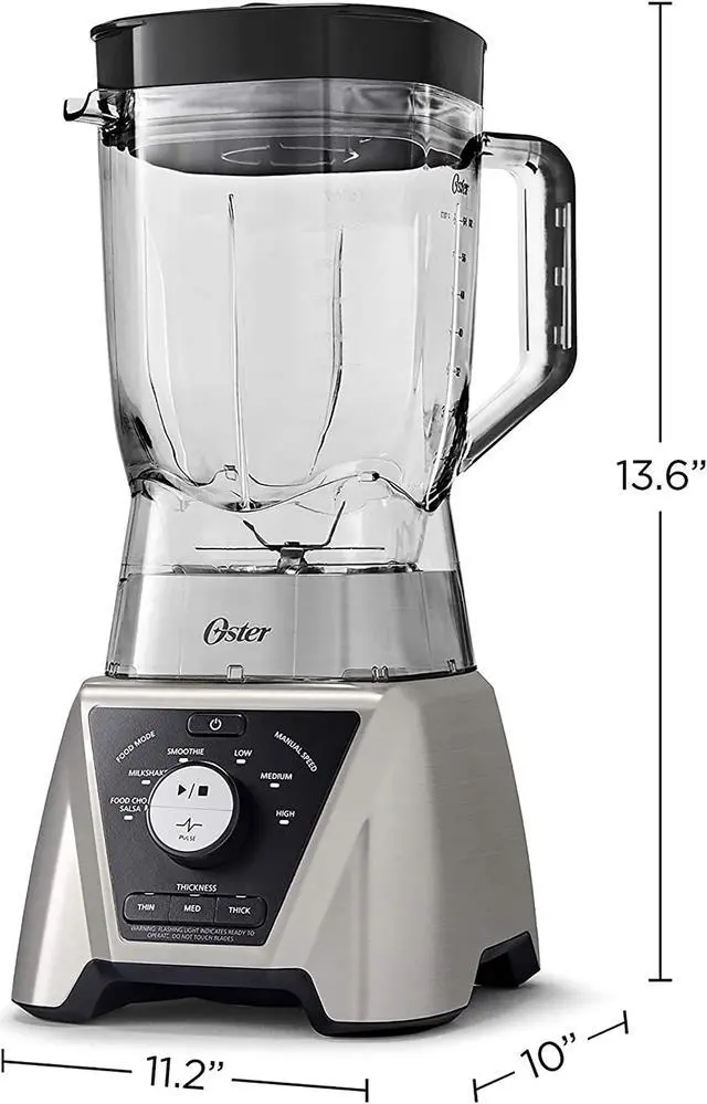 Alt view image 7 of 8 - oster blstts-cb2-000 pro blender with texture select settings, 2 blend-n-go cups and tritan jar, 64 ounces, brushed nickel