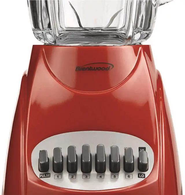 Alt view image 4 of 5 - Brentwood JB-920R 12-Speed + Pulse Blender with Glass Jar, Red