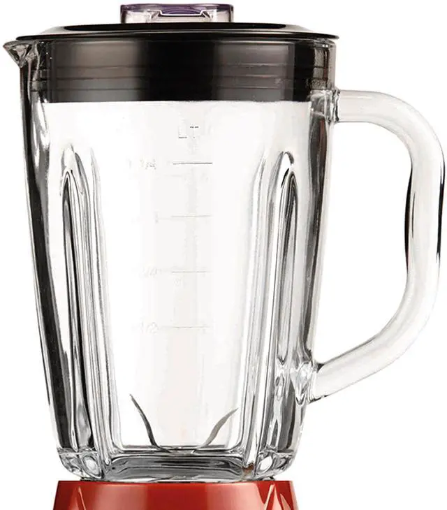 Alt view image 3 of 5 - Brentwood JB-920R 12-Speed + Pulse Blender with Glass Jar, Red