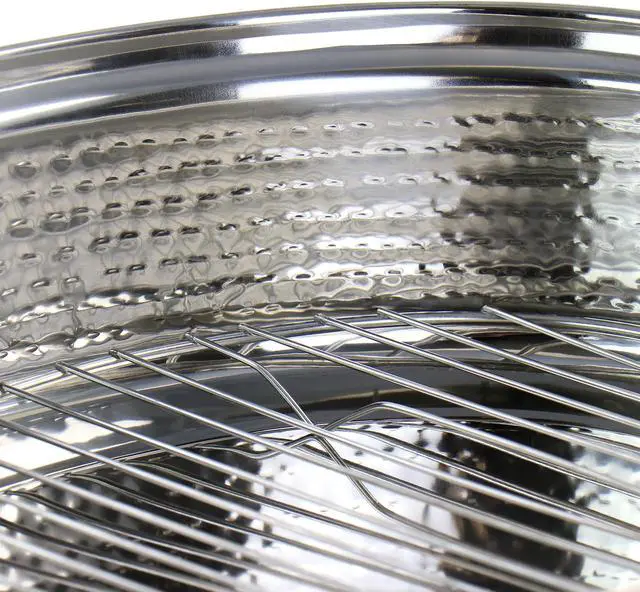 Alt view image 5 of 7 - Gibson Home Radiance 17.5 Inch Stainless Steel Copper Plated Oval Roaster with Lid and Roasting Rack