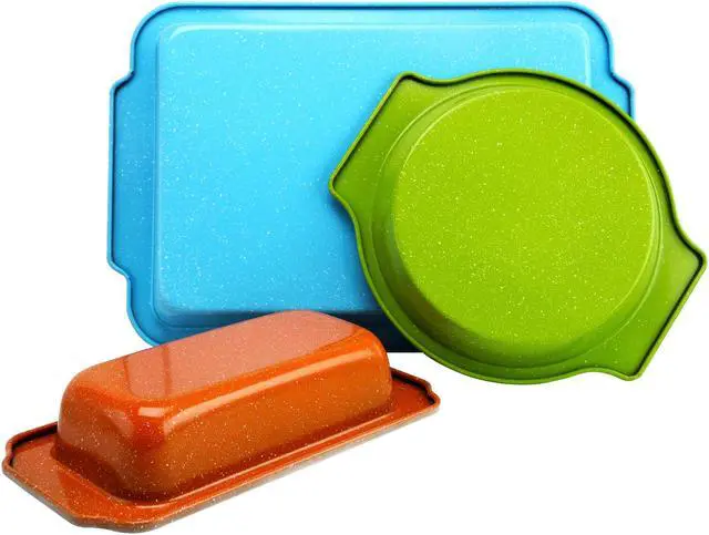 Alt view image 5 of 10 - Gibson Overseas 108153.03 Gh Bakeware Set Ceramic 3Pc